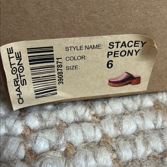 Charlotte Stone Purple Mules with Wooden Sole - Picture 9 of 11